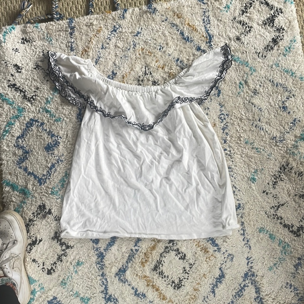 J.crew off the shoulder shirt